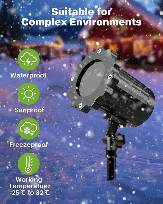 Laser Christmas Projector Lights Outdoor, Christmas Decorations Stars Light Show, Holiday Projector Decorations for House/Garden/Party by GreenHaven Gardens