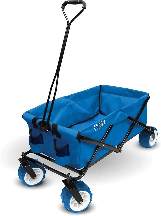Creative Outdoor Original Folding Wagon All-Terrain Wheels by GreenHaven Gardens