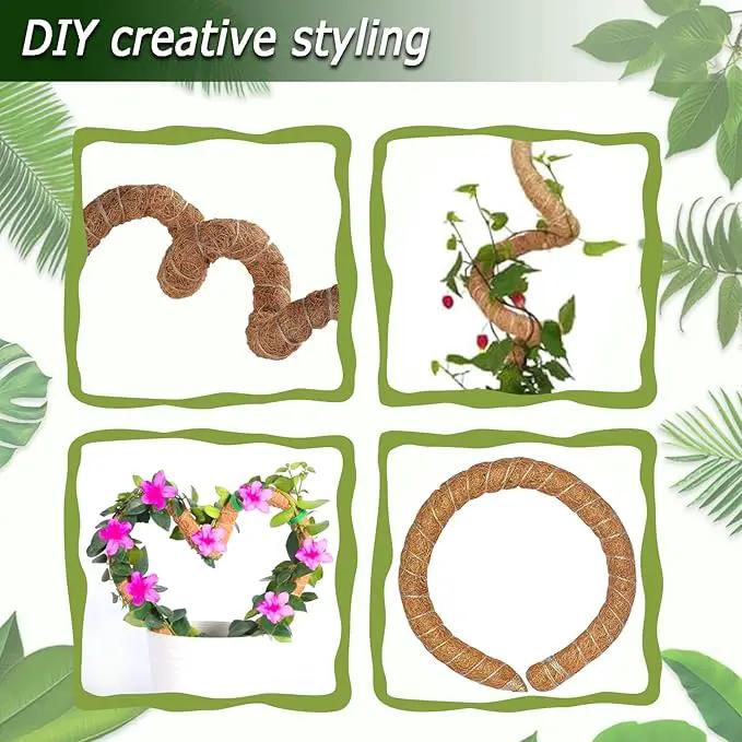 48 Inch Moss Pole, Bendable Moss Pole for Plants Monstera, Tall Moss Poles for Climbing Plants Indoor, Large Moss Pole Support, Garden Trellis Plant Stick Stakes for Potted Plants, Pothos by GreenHaven Gardens