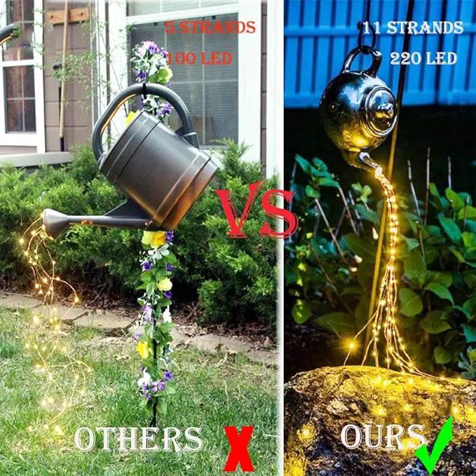 4 Pack 880 LED Battery Operated Firefly Bunch Lights, Remote Control Timer 8 Flashing Modes Copper Wire Waterfall Lights, Fairy Lights Waterproof for Christmas Patio Party Outdoor Decor (Warm White) by GreenHaven Gardens