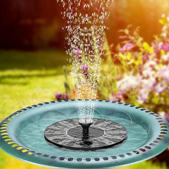 Solar Fountain Pump for Bird Bath, 1.4W Water Fountain with 6 Nozzles Solar Powered Fountain Pump for Bird Bath, Garden, Pond, Pool, Outdoor by GreenHaven Gardens