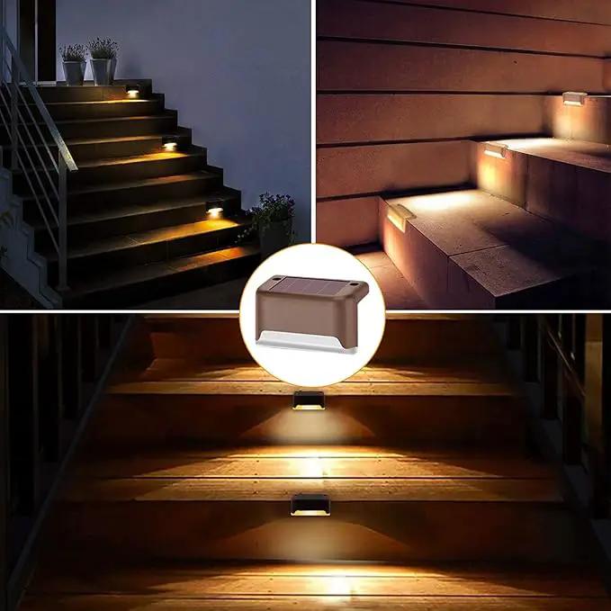 Solar Deck Lights Outdoor, 16 Pack Solar Step Lights LED Waterproof Patio Decor Solar Lights for Outside Railing, Stairs, Fence, Post, Yard and Driveway, Warm White by GreenHaven Gardens