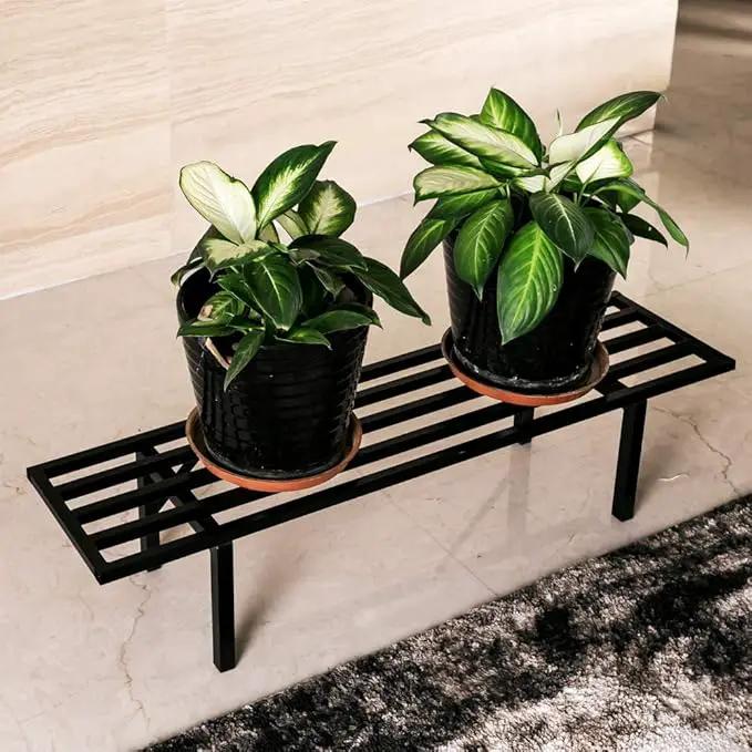 Zhongma One Tier Metal Plant Stand(45.67 L x 8.66 W x 7.9 H) Heavy Duty Plant Holder for Home, Window,Garden, Plant Lovers, Display Stand … by GreenHaven Gardens