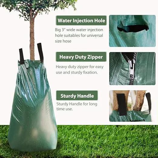 REMIAWY Tree Watering Bag, 20 Gallon Slow Release Watering Bag for Trees, Tree Irrigation Bag Made of Durable PVC Material with Zipper (4 Pack 5-8 Hours Releasing Time) by GreenHaven Gardens