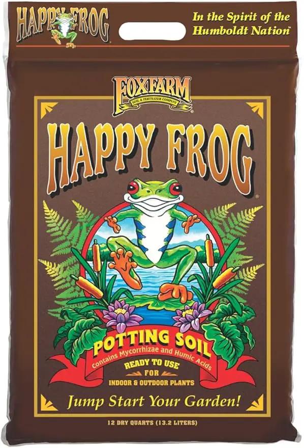 FoxFarm Happy Frog Potting Soil, 12qt – for Indoor/Outdoor Container Plants, Improves Root Efficiency, pH Adjusted for Optimal Nutrient Uptake – Contains Microbes and Humic Acids by GreenHaven Gardens