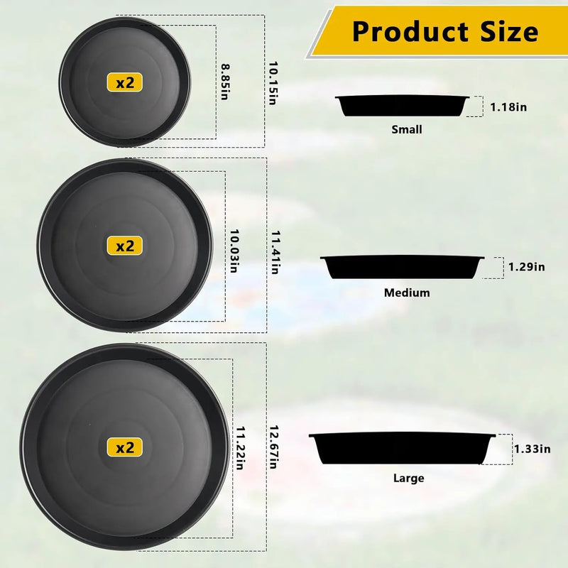 6Pcs Round Stepping Stone Mold, 3 Size Cement Molds for Concrete, 10" 11.4" 12.6" Plastic Concrete Molds for Casting Garden Pavement and Walkway by GreenHaven Gardens