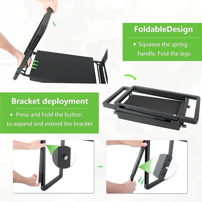 seasky Foldable Garden Kneeling and Seat, Anti-Tipping Garden Stool Widened Thick Soft Kneeling Pad，Heavy Duty Gardening Stool with Garden Tool Bag, Gardening Gift for Women(Without Gloves) by GreenHaven Gardens