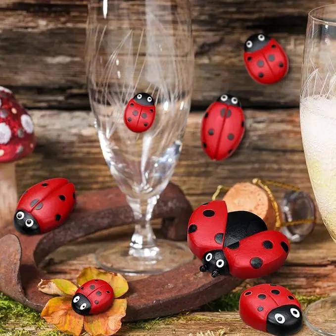 Gerrii 18 Pcs Small Resin Ladybugs Garden Decor Stones Holiday Ladybug Garden Yard Decorations Outdoor 4 Size Ladybug Mom Gifts Lady Bugs Yard Decorations by GreenHaven Gardens