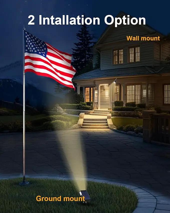 4 Pack Solar Powered Outdoor Spot Lights Outside Waterproof 20 LEDs Landscape Spotlights Dusk to Dawn for House Yard Tree, Plants, Walls, Path, Garden, Statues, Superior Accent Lamp Warm White by GreenHaven Gardens