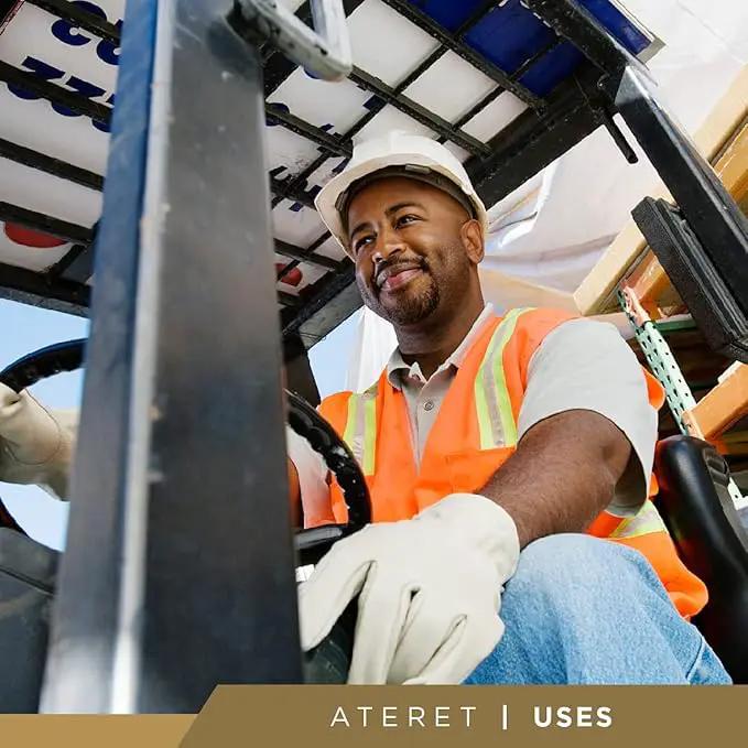 ATERET 12 Pairs Small Heavy Duty Durable Cowhide Leather Work Gloves I Driver Gloves for Truck Driving, Warehouse, Gardening, Farming by GreenHaven Gardens