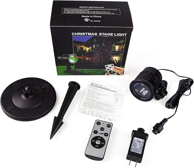 Christmas Laser Lights Outdoors Decoration Projector Light Waterproof LED Star Show for Xmas Decor House Home Yard Garden Patio Wall Indoor, Red and Green with Wireless Remote by GreenHaven Gardens