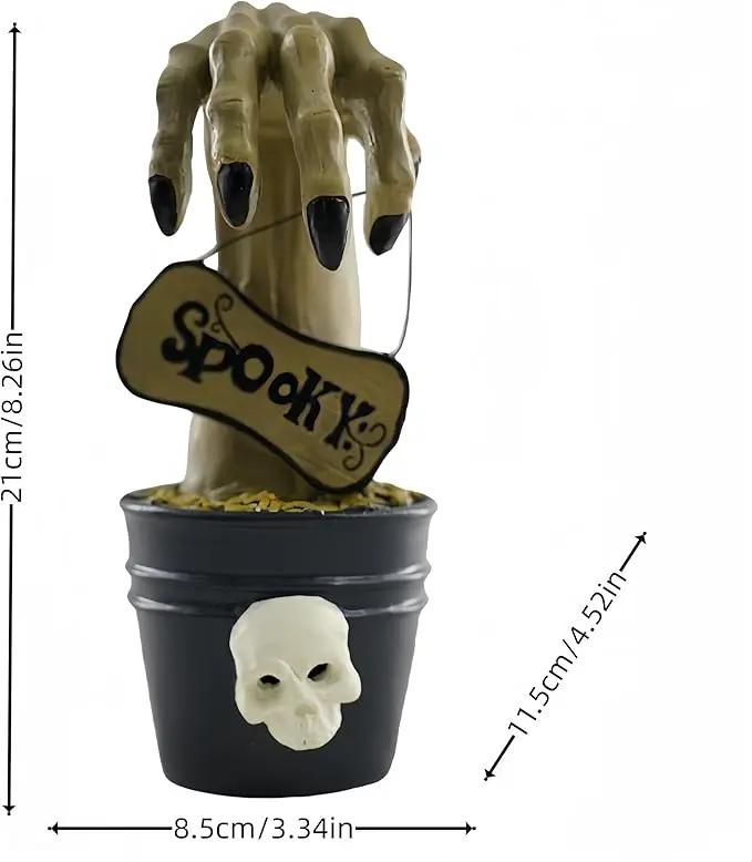 Halloween Decoration Solar Garden Statue Skeleton Spooky Hands Mummy Pumpkin Outdoor Figurines Lighted Lawn Yard Patio Porch Ornament Gift by GreenHaven Gardens