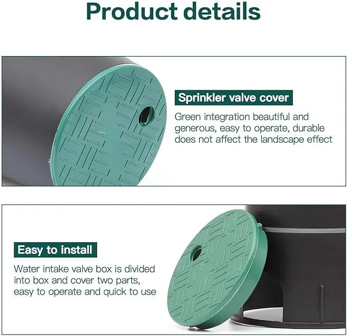 4 Pcs Sprinkler Valve Box Cover, 5.5" OD 6" Valve Box Cover Lid for Sprinkler Irrigation System, Valve Box Cover Lid for Outdoor Sprinkler Irrigation Control Water System Lawn (6 inch) by GreenHaven Gardens