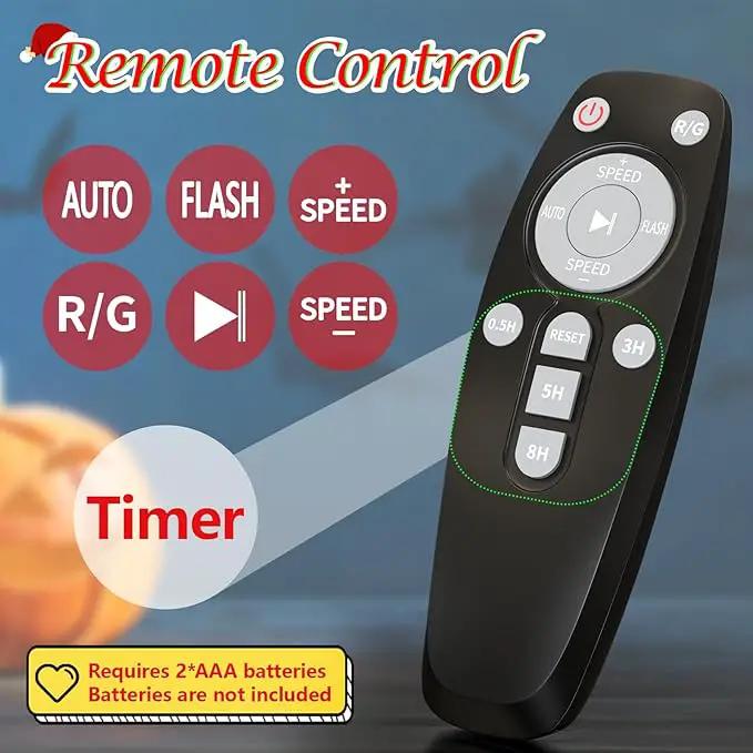 Christmas Projector Lights Outdoor, Firefly Show Decorations, Red and Green Stars Holiday Lights, Waterproof Remote Timer, Garden Indoor Wedding Home Party Gift by GreenHaven Gardens