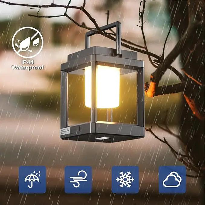 Solar Lantern Outdoor Table Lamp: Portable Waterproof LED Light - Hanging Rechargeable Lights for Patio Camping by GreenHaven Gardens