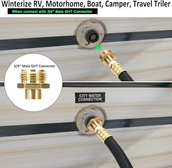 STYDDI RV Winterization Blowout Adapter Hose with Shut Off Valve, 12" Winterize Sprinkler System Shut-Off Hose Fitting for Outdoor Faucets, RVs, Boat, Water Pipes, Irrigation System, Sprinkler System by GreenHaven Gardens
