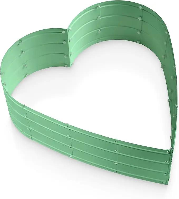 Galvanized Raised Garden Beds Outdoor // Planter Raised Beds for Gardening, Vegetables, Flowers // Large Metal Garden Box (Light Green) // Tool-Free Assembly by GreenHaven Gardens