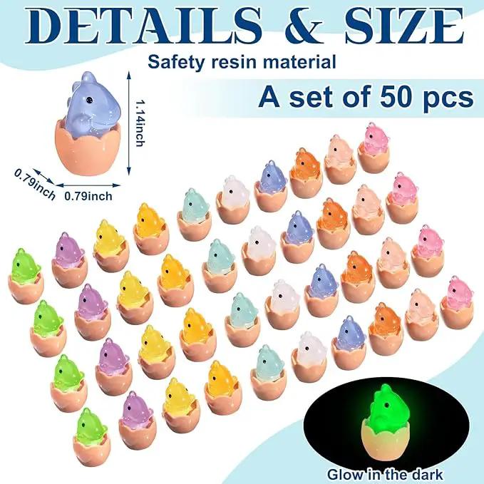 Libima 50 Pcs Mini Resin Luminous Dinosaur Figures Glow in The Dark Dinosaur Miniatures Resin Tiny Animal Figurines for Fairy Landscape Garden Aquarium Dollhouse Decor(Dinosaur) by GreenHaven Gardens