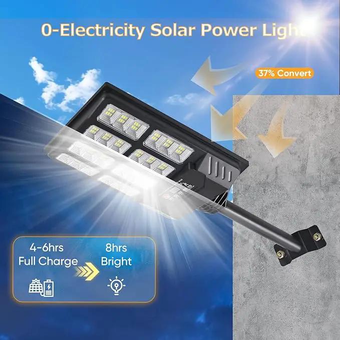 6PACK Solar Lights Outdoor Waterproof, 6500K Dusk to Dawn Solar Street Light Motion Sensor with Remote Control, LED Security Light for Outside Garden Yard Parking Lot, Outdoor Flood Lights by GreenHaven Gardens