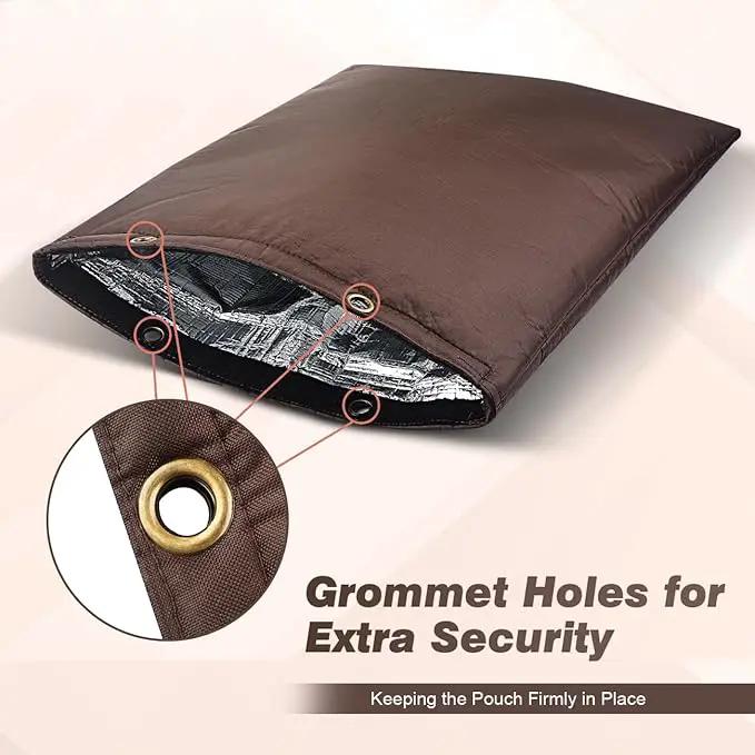 Outdoor Backflow Preventer Cover - 16''W x 20''H, Winter Freeze & Weatherproof Protection for Irrigation Pipes & Sprinkler Valves- Brown by GreenHaven Gardens