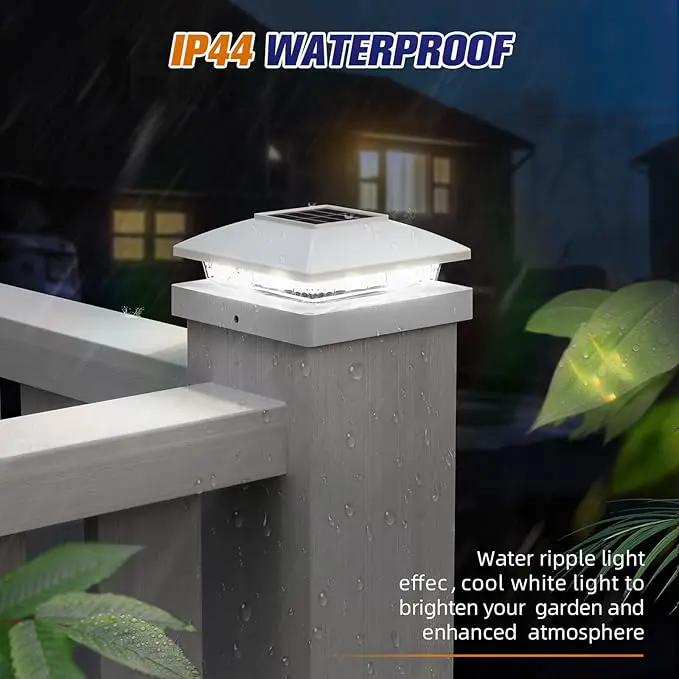 APONUO Solar Post Cap Lights for 4x4 Wood & Vinyl Posts, IP44 Waterproof Cool White LED 4x4 Post Solar Lights, Outdoor Garden Patio Yard Decor, 12 Pack (White) by GreenHaven Gardens