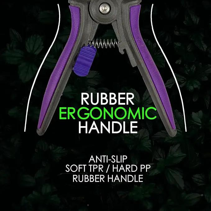 Non-stick Resin Resist Blade Micro-Tip Garden Snips 6" Fluorine Coating Garden Scissors Pruning Shear Precision Bud Trimming Hand Pruner Leaf Stem Sharp Snips Effort-saving 2 PACK by GreenHaven Gardens