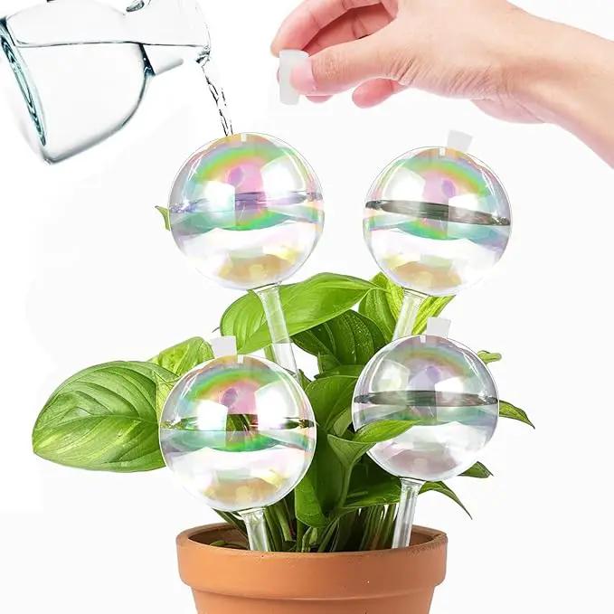 13 oz Up 2 Weeks Large Plant Watering Globes - Self Watering Bulbs for Indoor & Outdoor Plants, Glass Water Globes, Slow Watering for Plants While Away, Self Watering Planter Insert 4 Pack by GreenHaven Gardens