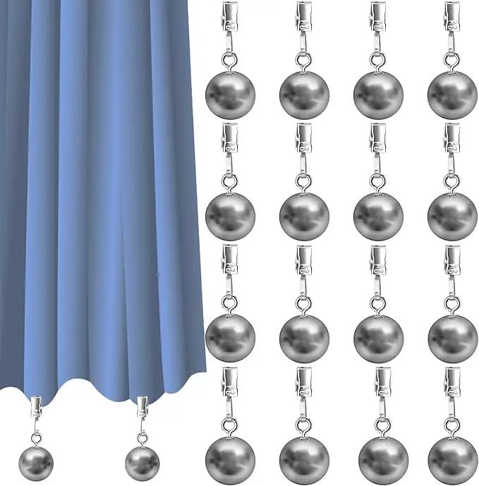 16 Pack Heavy Duty Curtain Weights, Heavy Weights for Outdoor Curtains of Pergola Patio Gazebo Cabana, Stainless Steel Weight Clip Down Curtain, Garden Flag, Shower Curtain, Tablecloth by GreenHaven Gardens