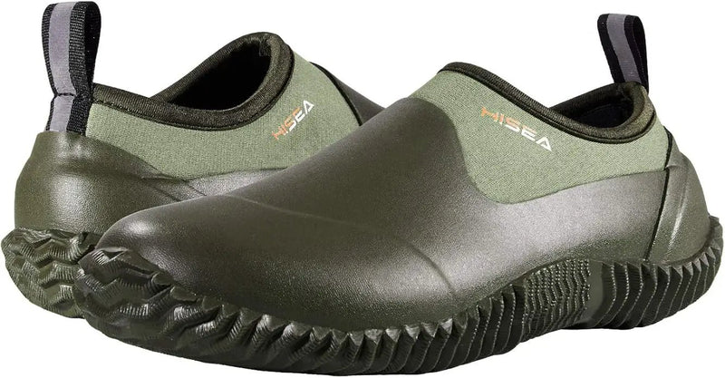 HISEA Unisex Waterproof Garden Shoes, Men's Rubber Rain Boots Women's Ankle Rain Shoes Neoprene Camp Booties Outdoor Slip-On Footwear for Gardening, Farming, Camping, Car Wash, Lawn Care and Yard Work by GreenHaven Gardens