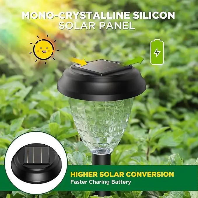 Super Bright Solar Lights, Waterproof 10 Pack, Dusk to Dawn Up to 12 Hrs Solar Powered Outdoor Pathway Garden Lights Auto On/Off, LED Landscape Lighting Decorative for Walkway Patio Yard by GreenHaven Gardens