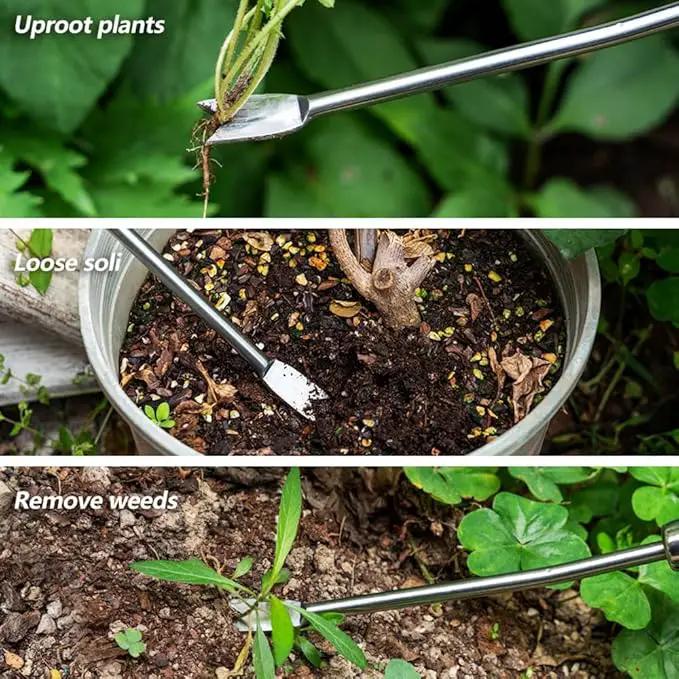 Berry&Bird Dandelion Weeding Tool Crack Weeder Manual Hand Weeder, V-Shaped Fork Easy Weed Removal & Uprooting, Garden Weed Puller Tool for Patio Lawn Yard by GreenHaven Gardens