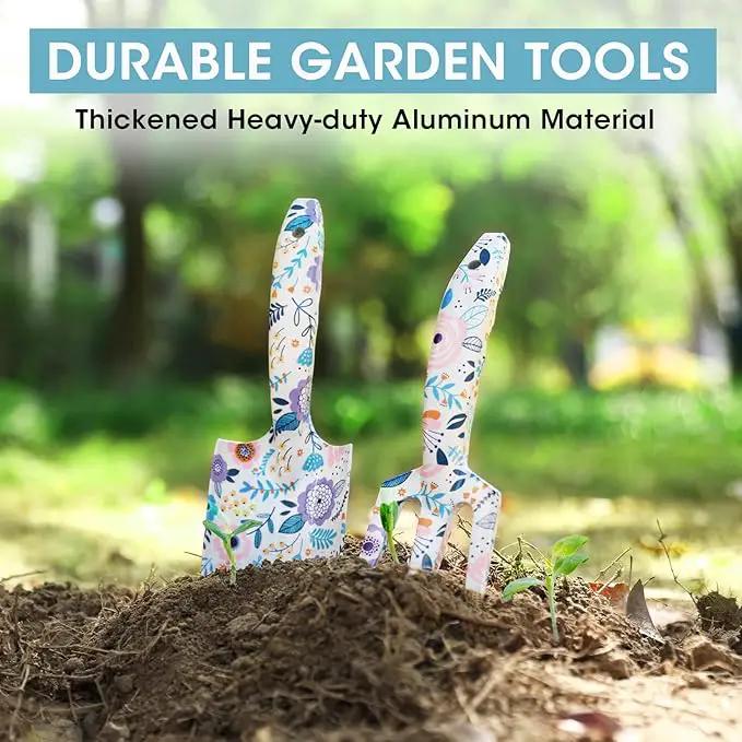 WORKPRO Aluminum Garden Tool Set, 4PCS Heavy Duty Hand Garden Tools with Box Include Trowel, Rake, Pruner, Garden Gloves, Garden Gifts by GreenHaven Gardens