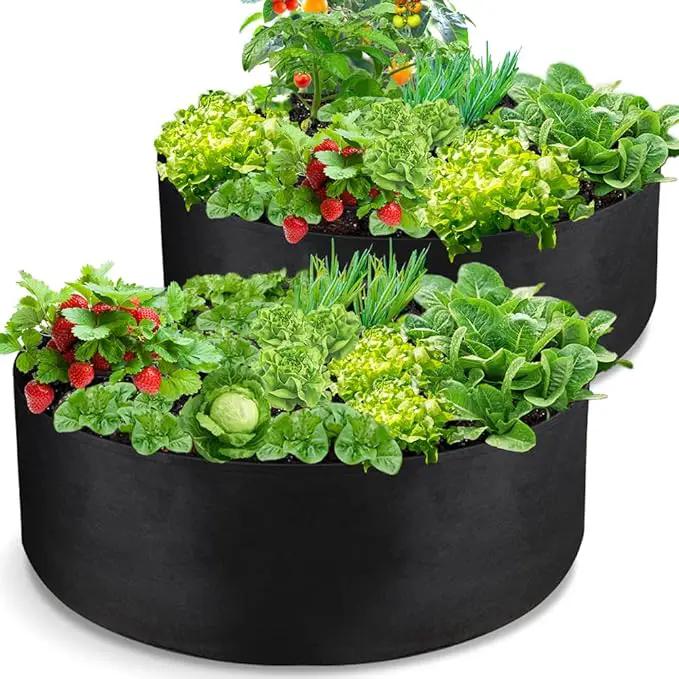 LBTING 2Pcs 50 Gallon Plant Grow Bags, Fabric Raised Planting Bed Heavy Duty Non-Woven Fabric Planter Pots for Garden Vegetables Flowers by GreenHaven Gardens