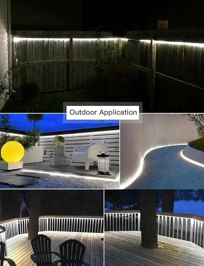 AIMENGTE Led Strip Lights for Outdoor - Waterproof Led Strip Lighting AC 110V, 360LEDs, 6500k LED Rope Lights for Garden, Patio, Lawn, Under Cabinet Kitchen, Bedroom Bathroom (9.9ft, Cool White) by GreenHaven Gardens