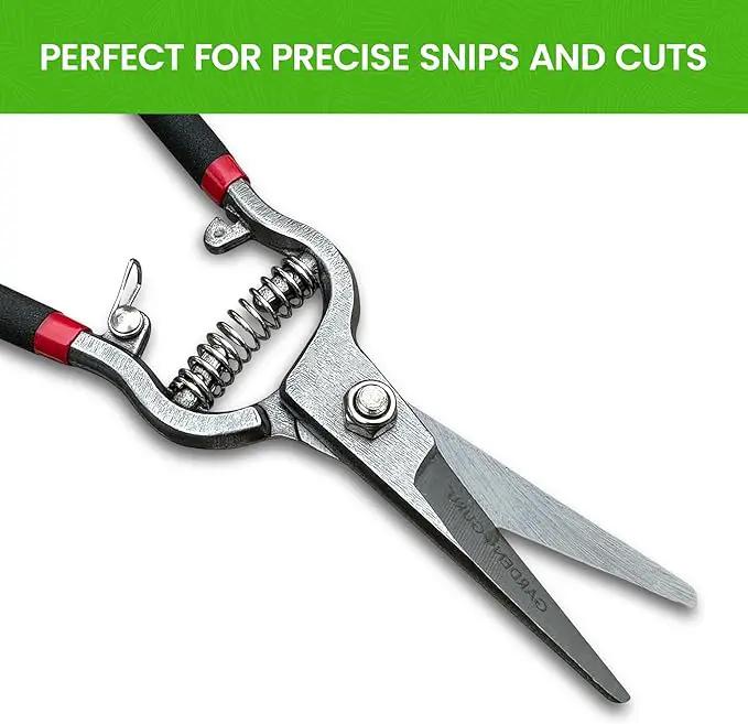 GARDEN GURU Classic Bypass Pruning Shears Clippers – Heavy Duty Forged Steel Garden Pruners – Safety Lock – Non Slip Comfort Grips – Cuts up to 1” Diameter – Professional Bypass Pruners for Gardening by GreenHaven Gardens