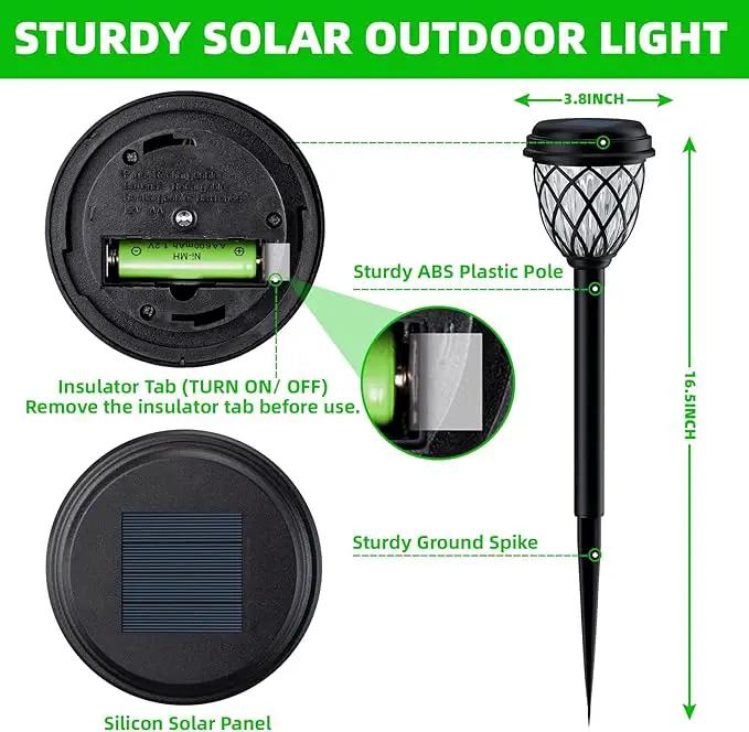 Solar Outdoor Lights, Outdoor Waterproof IP65, Bright Powered by Solar Garden Lights for Patio, Yard, Driveway Decoration (10 Pack) by GreenHaven Gardens
