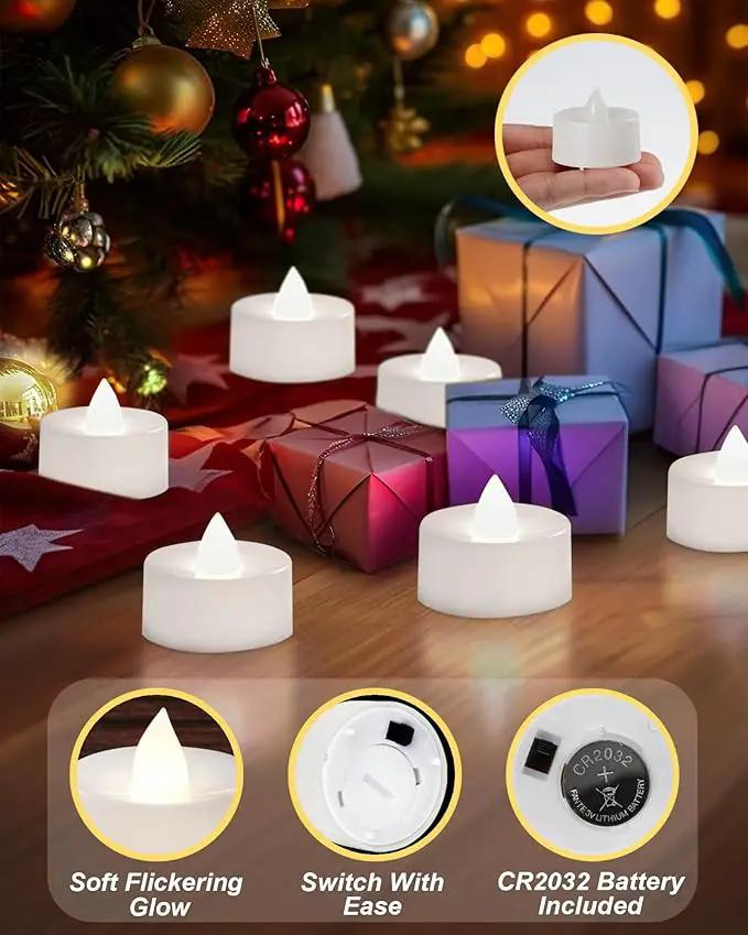 BEICHI Flameless Candles, 24Pack Battery Operated Candles, LED Tea Lights Candles Battery Operated, Flickering Fake Candles for Wedding Halloween Christmas Diwali- Pure White Light by GreenHaven Gardens