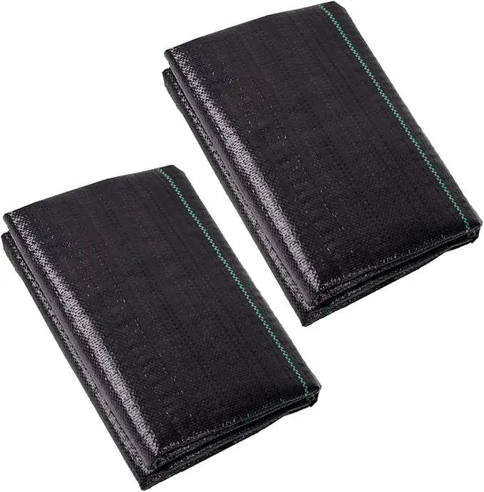 2.4oz-2 Pack 3x50FT Weed Barrier Landscape Fabric - Durable Weed Block Gardening Ground Cover Mat, Woven Geotextile Fabric for Underlayment, Commercial Driveway Stabilization, Weed Control Cloth by GreenHaven Gardens