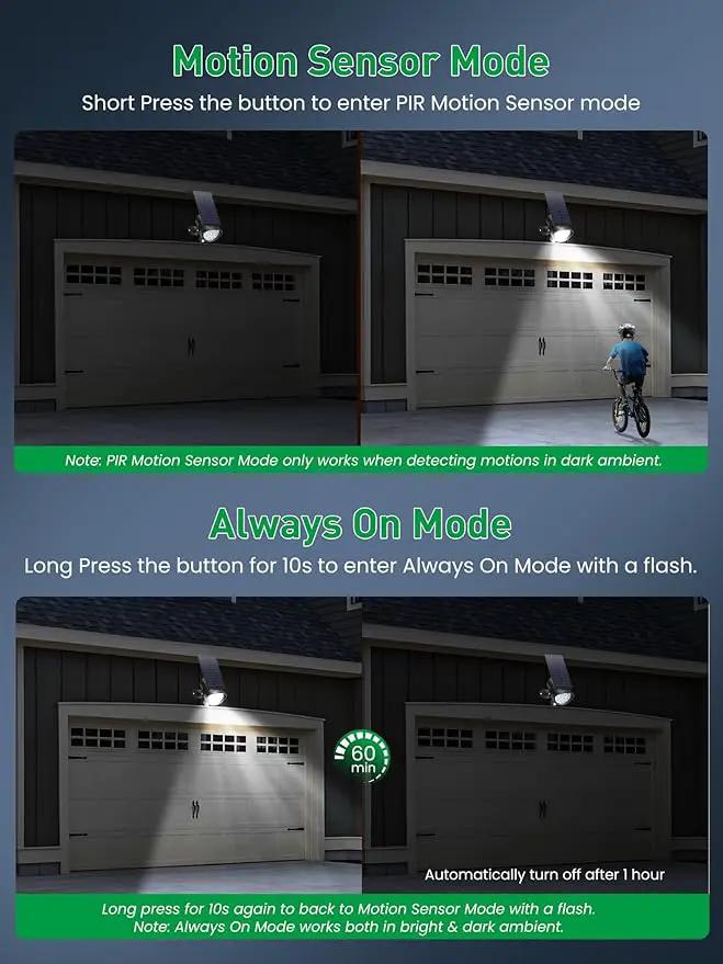 3CCT Solar Spot Lights Outdoor Motion Sensor, Dimmable Solar Landscape Spotlights IP65 Waterproof Motion Sensor Lights for Garden Yard Pathway Garage, 4 Pack by GreenHaven Gardens