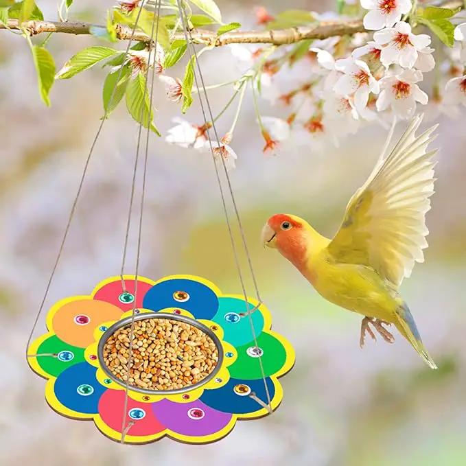 Fennoral 4 Pack Bird Feeder Kits for Kids Make Your Own Bird Feeders Wooden Arts and Crafts for Kids Ornaments DIY to Paint Bird Feeders Craft for Spring Winter Garden Outdoor Activities Project by GreenHaven Gardens