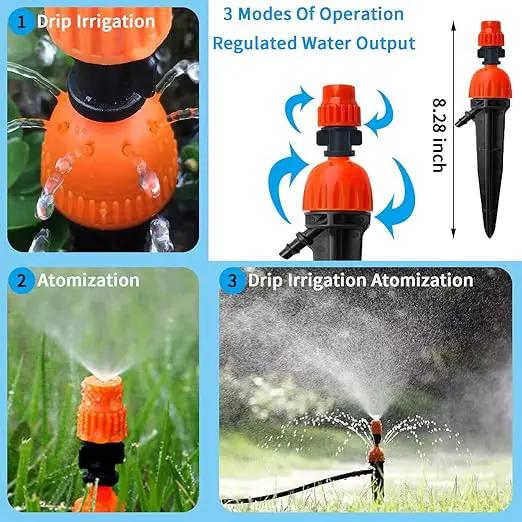 49.21 FT Garden Automatic Watering Irrigation System, Spray drip Irrigation Atomization Integrated Home Gardening Irrigation System, Garden Watering System Adjustable Flexible Nozzle Sprayer System by GreenHaven Gardens