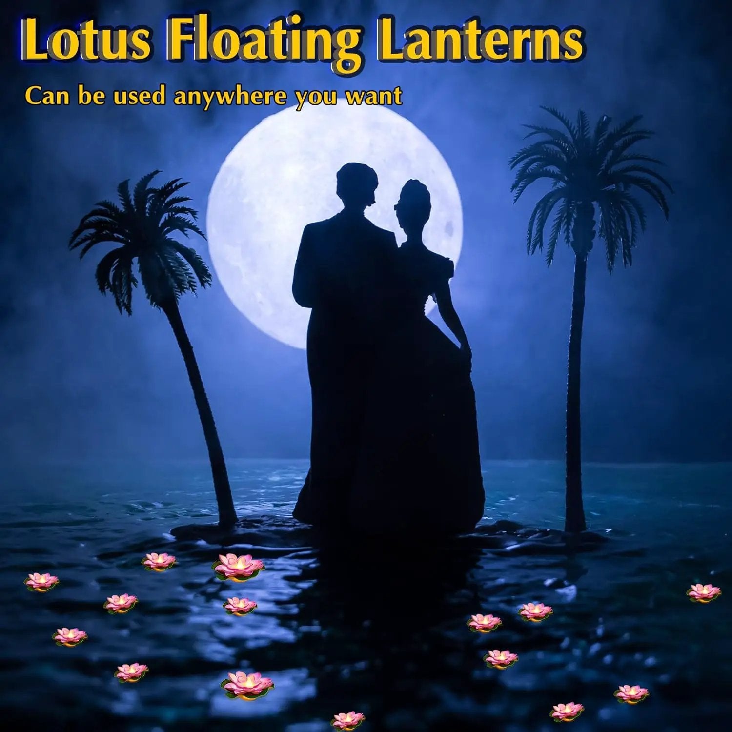 Liliful 24 Pcs Diwali Lotus Decoration Pool Floating Lights, Artificial Flowers Lotus with LED,Lily Pads Water Lantern for Indian Puja Home Decoration(3.94 Inch, 5.91 Inch,Purple) by GreenHaven Gardens