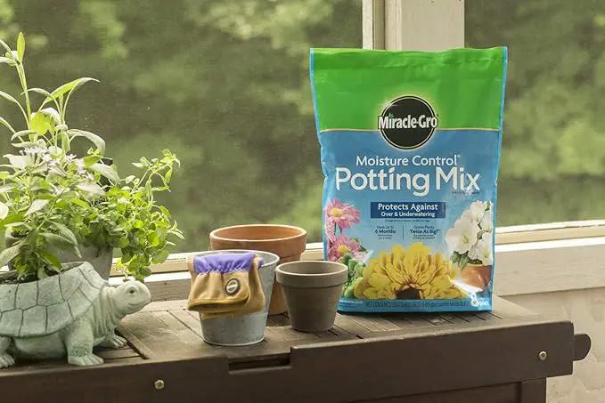 Miracle-Gro Moisture Control Potting Mix 8 qt., Protects Against Over and Under Watering Container Plants, 2-Pack by GreenHaven Gardens