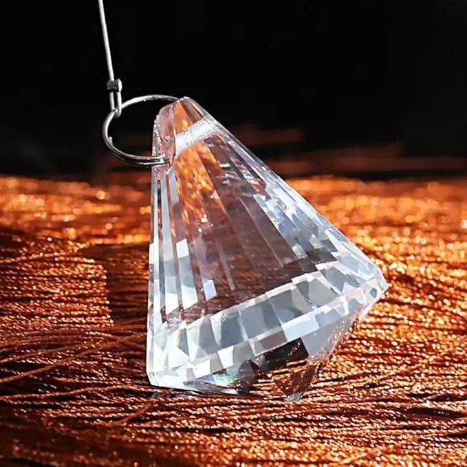 H&D Clear Jewelry Crystals Pendants Chandelier Lamp Lighting Drops Prisms Hanging Glass Prisms Parts Suncatchers Prisms Hanging Ornaments for Home,Office,Garden Decoration,Pack of 12 by GreenHaven Gardens
