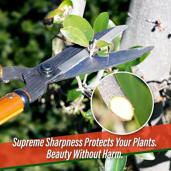 SUIZAN Hedge Shears 21.3" - Professional Japanese Garden Clippers for Precise Trimming Gardening Tools by GreenHaven Gardens