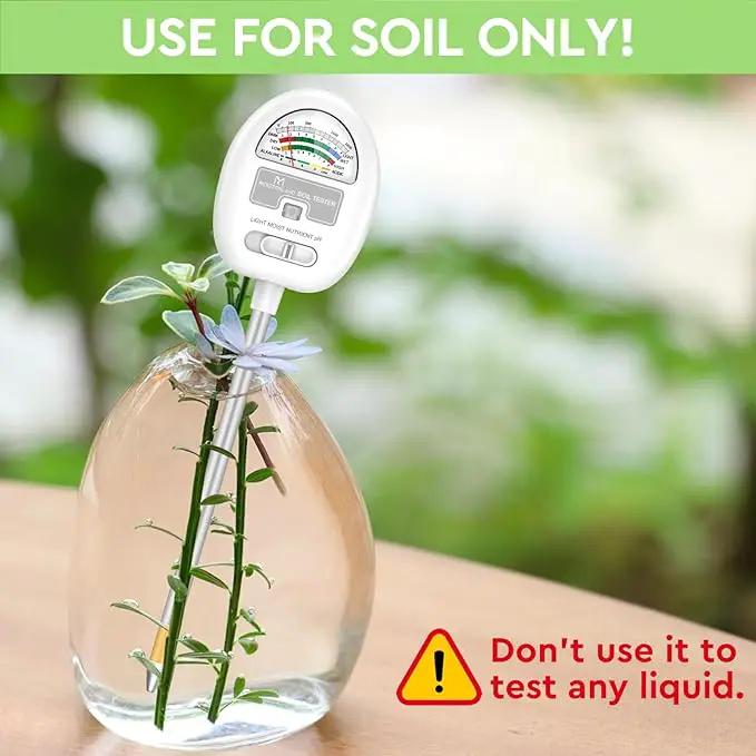 [Upgraded] Soil Moisture Meter, 4-in-1 Soil pH Tester, Moisture/Light/Nutrients/pH Meter for Gardening, Lawn, Farming, Indoor & Outdoor Plants Use, No Batteries Required, Gifts for Plants Lover by GreenHaven Gardens
