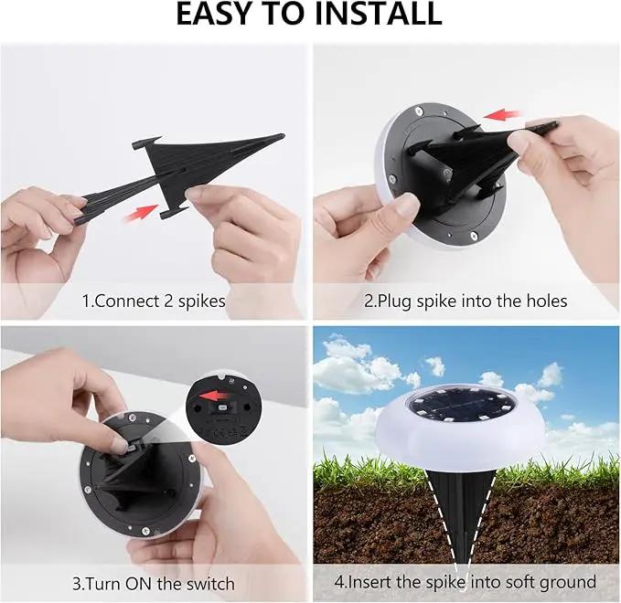 Flumy Solar Ground Lights,12 Pack Solar Lights Outdoor Waterproof, Solar Garden Lights for Outside Patio Pathway Yard Lawn Driveway Deck Step Walkway,Outdoor Chrismtas Decorations by GreenHaven Gardens