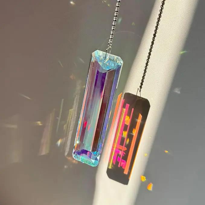 3PCS 5" Large Crystal Sun Catcher Prisms, Hanging Suncatchers with Glass Prism, Rainbow Maker for Room, Windows,Garden,Fantasy Aesthetic Home Decor. (YGBS01) by GreenHaven Gardens