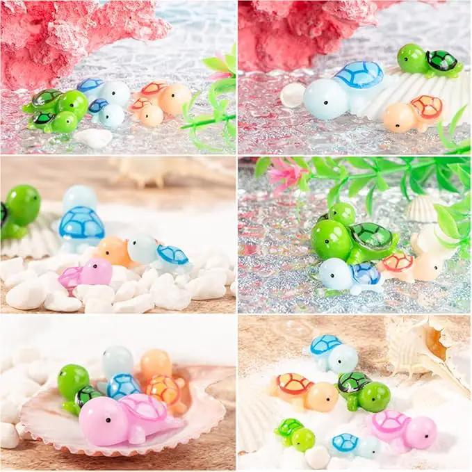 150 Pcs Miniature Sea Turtle Figurine Tiny Sea Turtles Mini Turtle Statue Animal Figure Sea Turtle for DIY Garden Decoration Fish Tank Cake Home Decor by GreenHaven Gardens