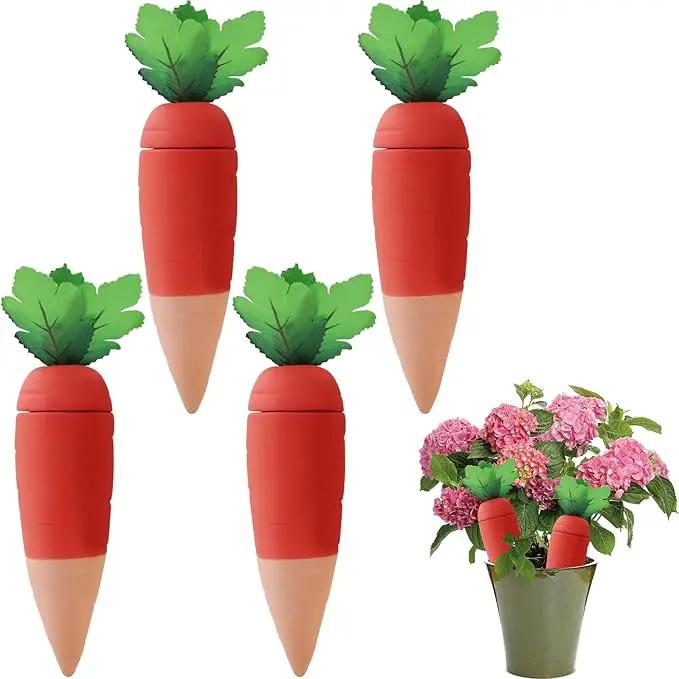 4PCS Terracotta Watering Spikes - Automatic Self-Watering Stakes, Vacation Plant Waterer for Wine Bottle, Perfect for Indoor & Outdoor Plants by GreenHaven Gardens